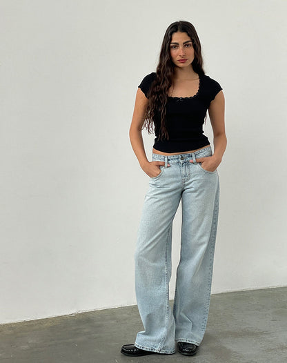 MIA Jeans mit niedriger Taille