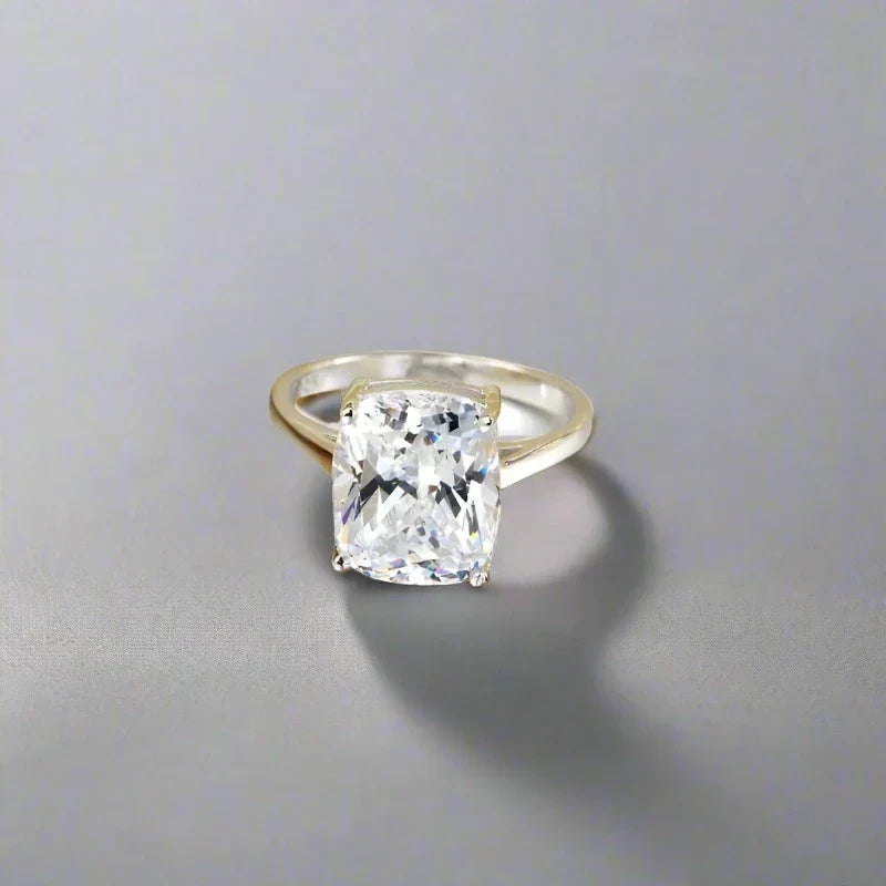 Solid 925 Sterling Silver Princess Cut