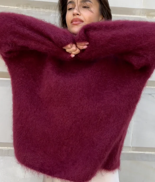 Übergroßer Pullover aus Mohairmischung
