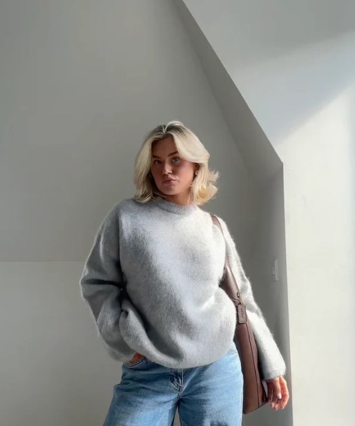 Übergroßer Pullover aus Mohairmischung