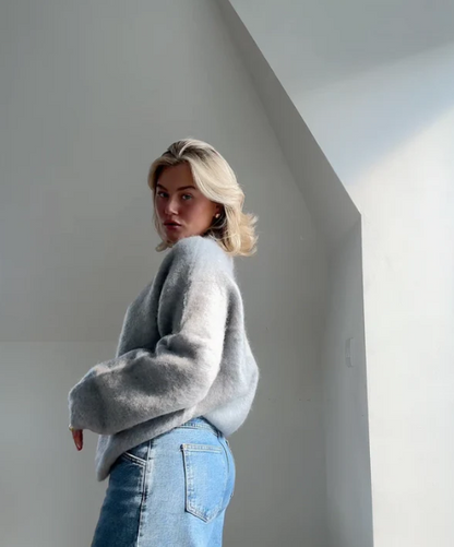 Übergroßer Pullover aus Mohairmischung