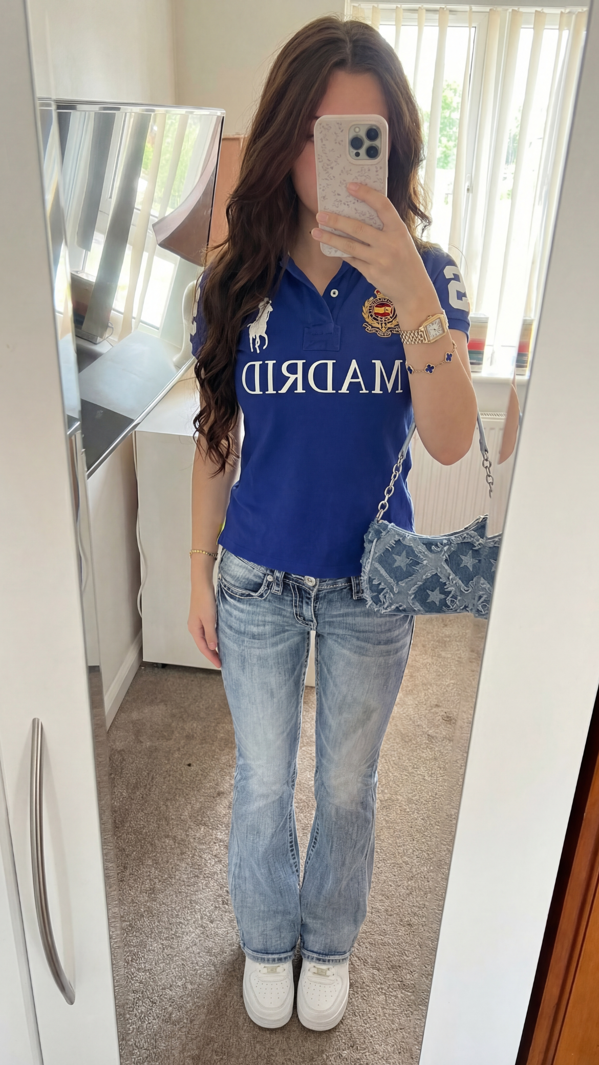 Zerrissene Straight Leg-Jeans
