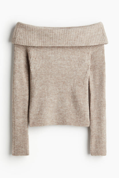 Schulterfreier Pullover