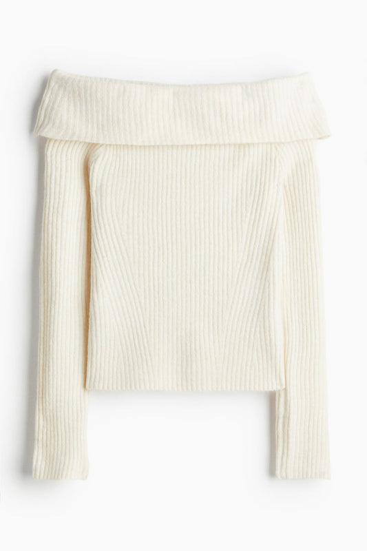Schulterfreier Pullover