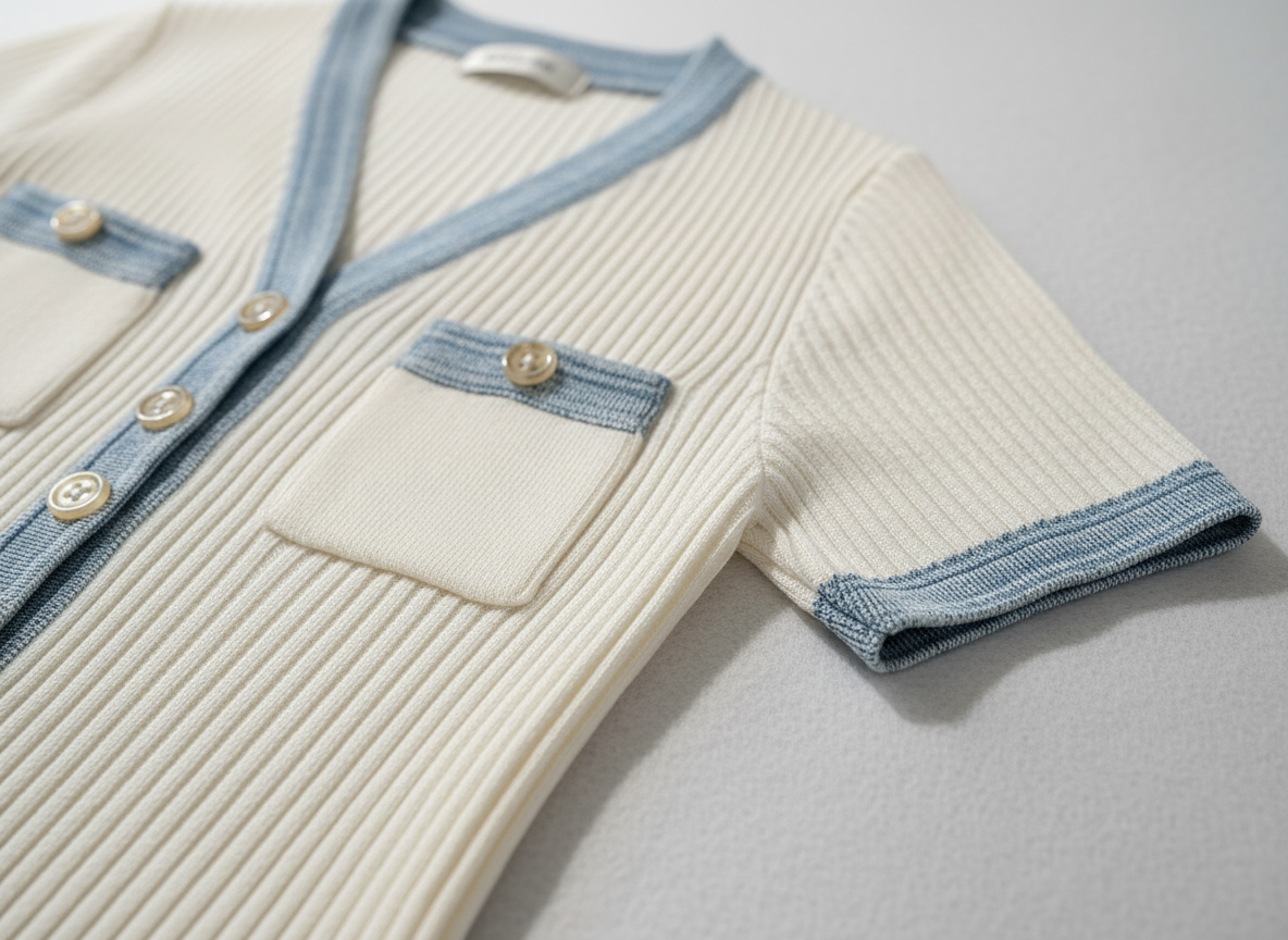 Strick-Midikleid mit Denim-Kontrast „Portofino"