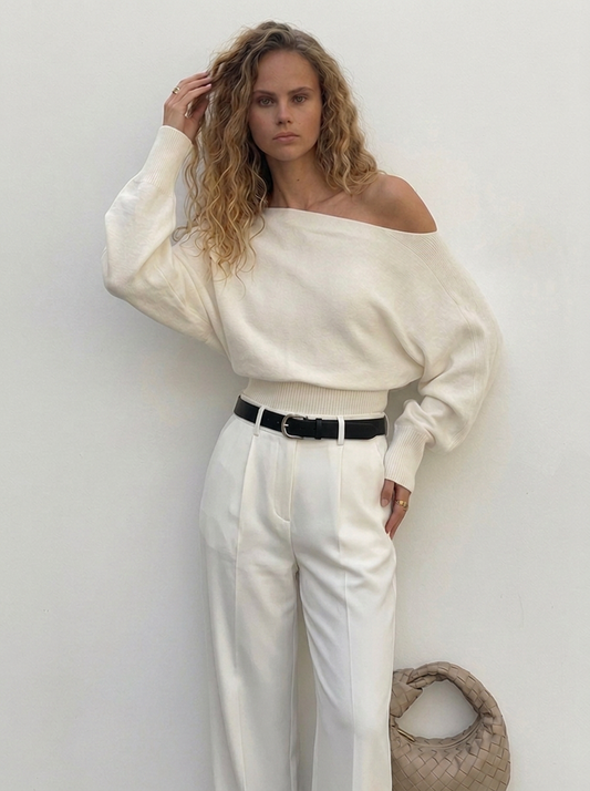 High-Waist Wide-Leg Anzughose „Cortina"