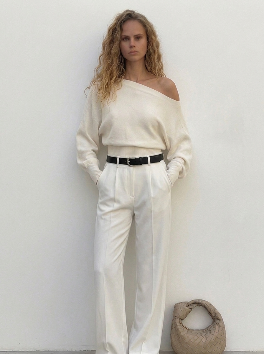 High-Waist Wide-Leg Anzughose „Cortina"