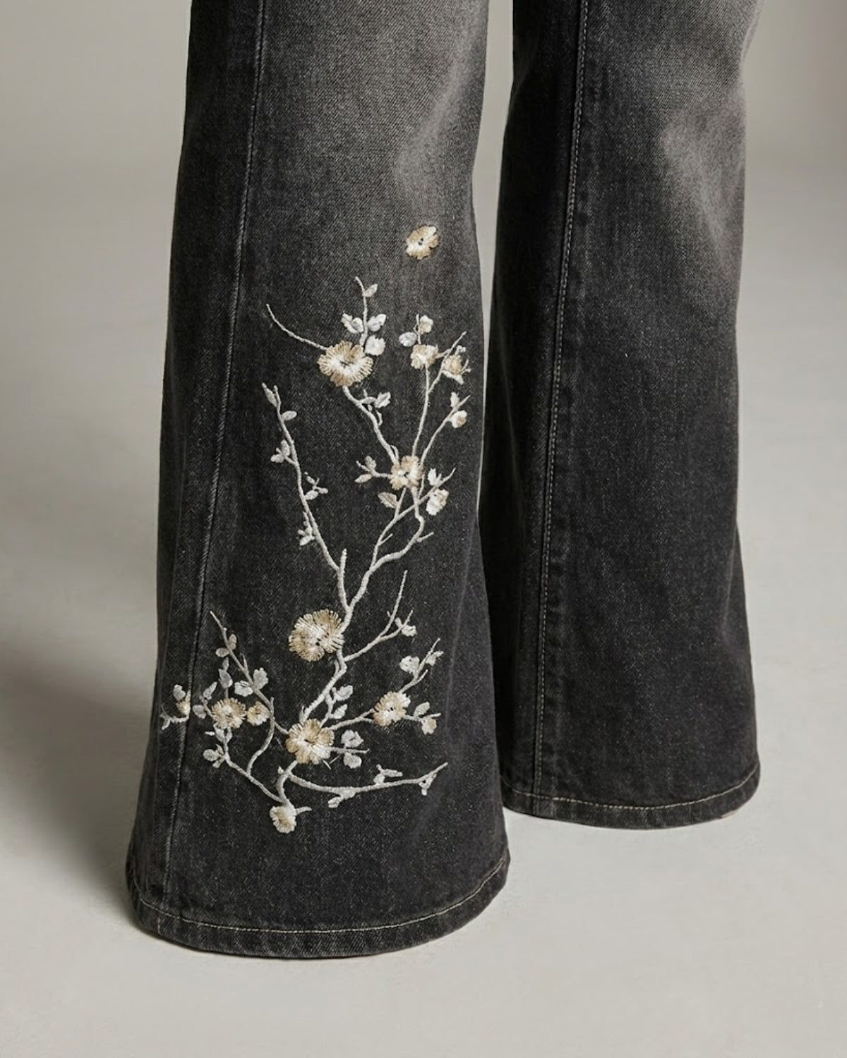 Zerrissene Straight Leg-Jeans