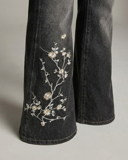 Zerrissene Straight Leg-Jeans